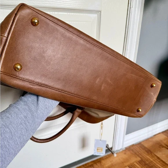 Vintage Givenchy Brown Leather And Canvas Handbag From Its Life Line NWT (read) - Picture 6 of 10